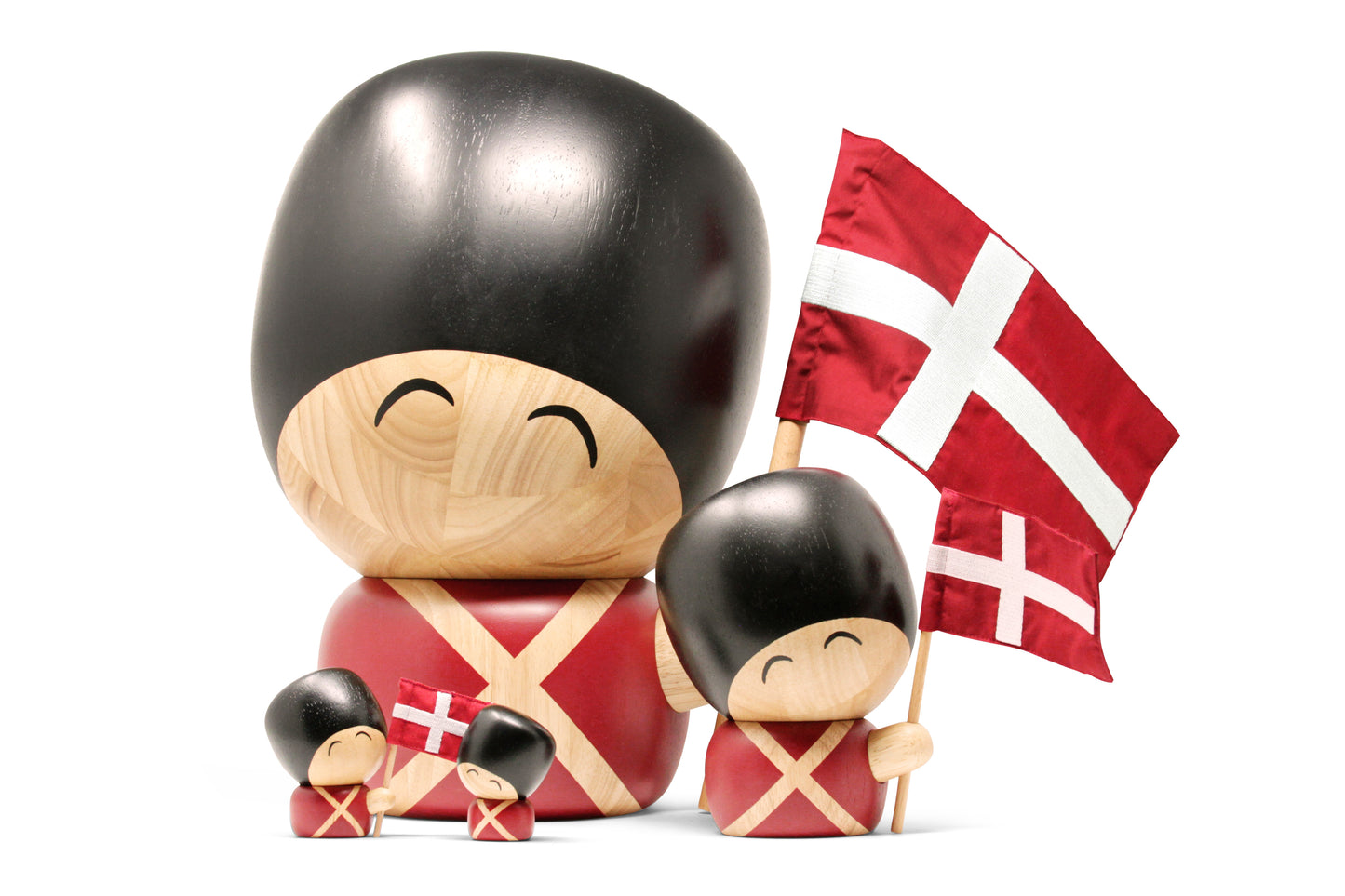 
                  
                    Knud den store garder træfigur med de tre andre FableWood gardere. 
                  
                